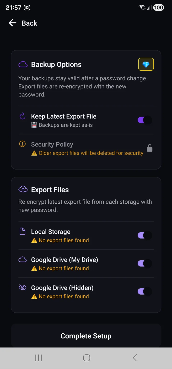 What happens to export files