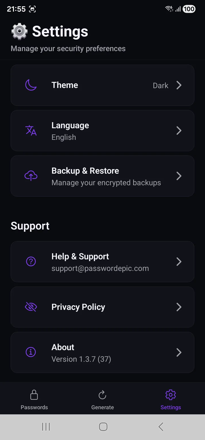 General and Support