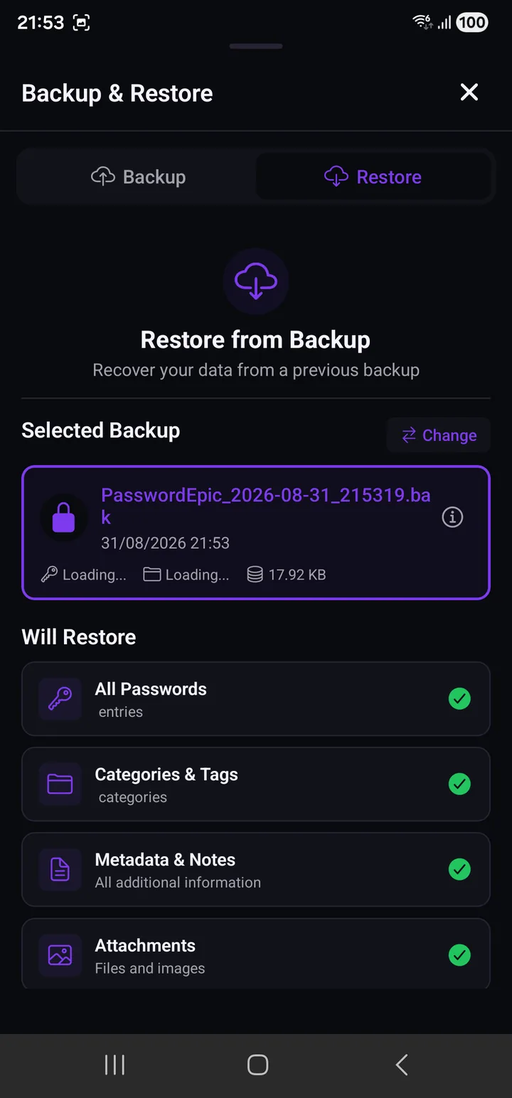 The restore tab