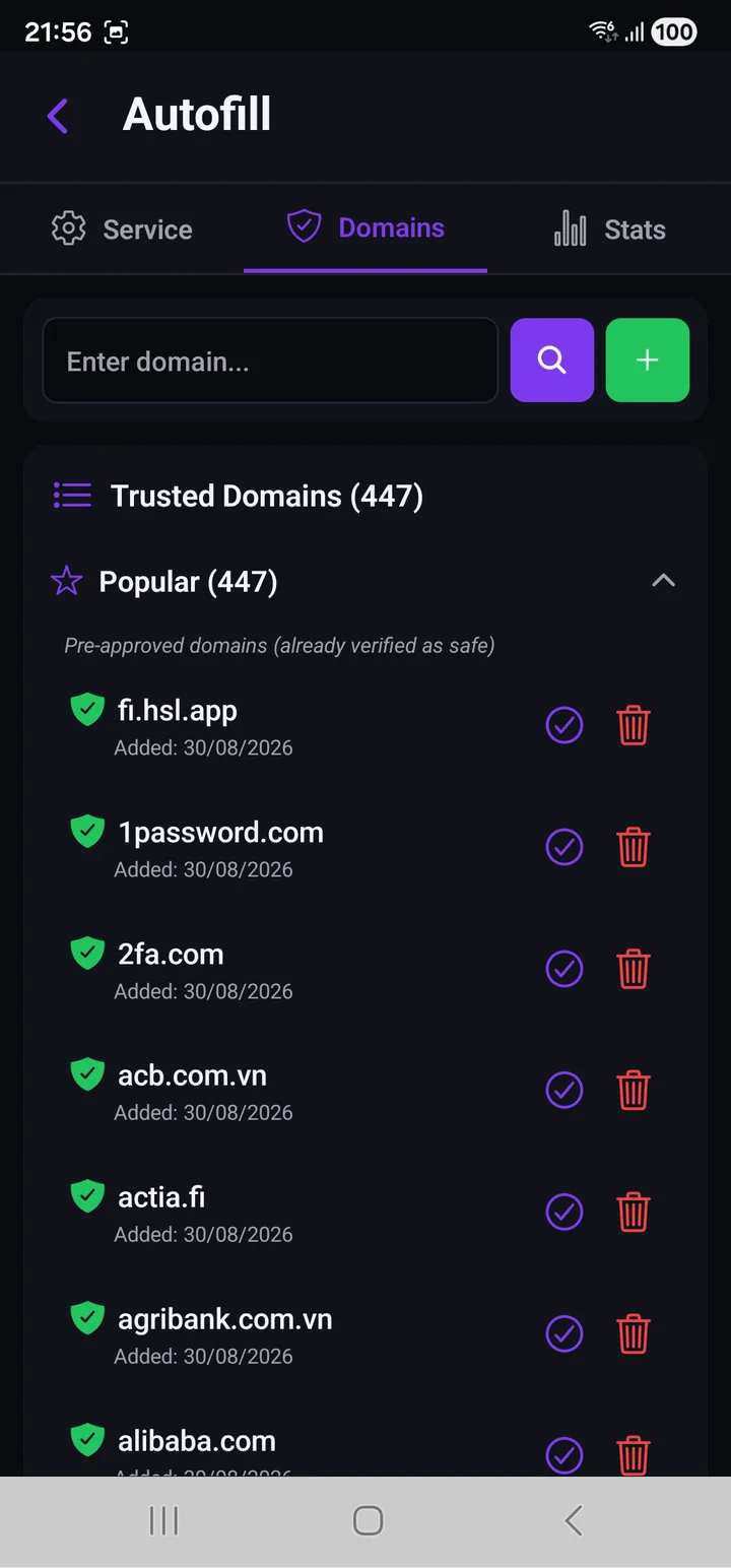 Tab Domains